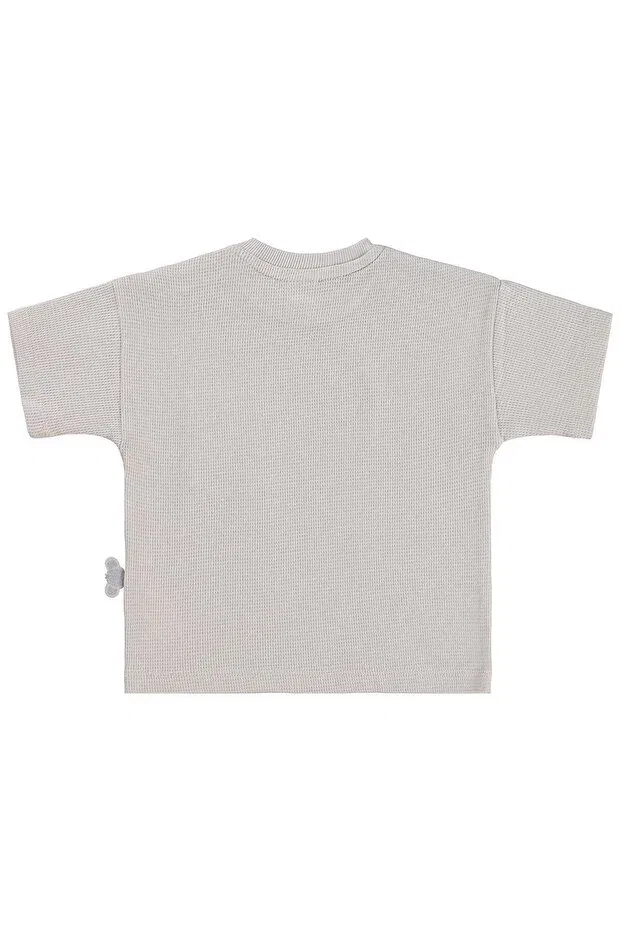 Детская футболка для мальчиков с коротким рукавом Basic 6-18 months t-shirt with pockets Civil Baby, Stone Color — фото 2