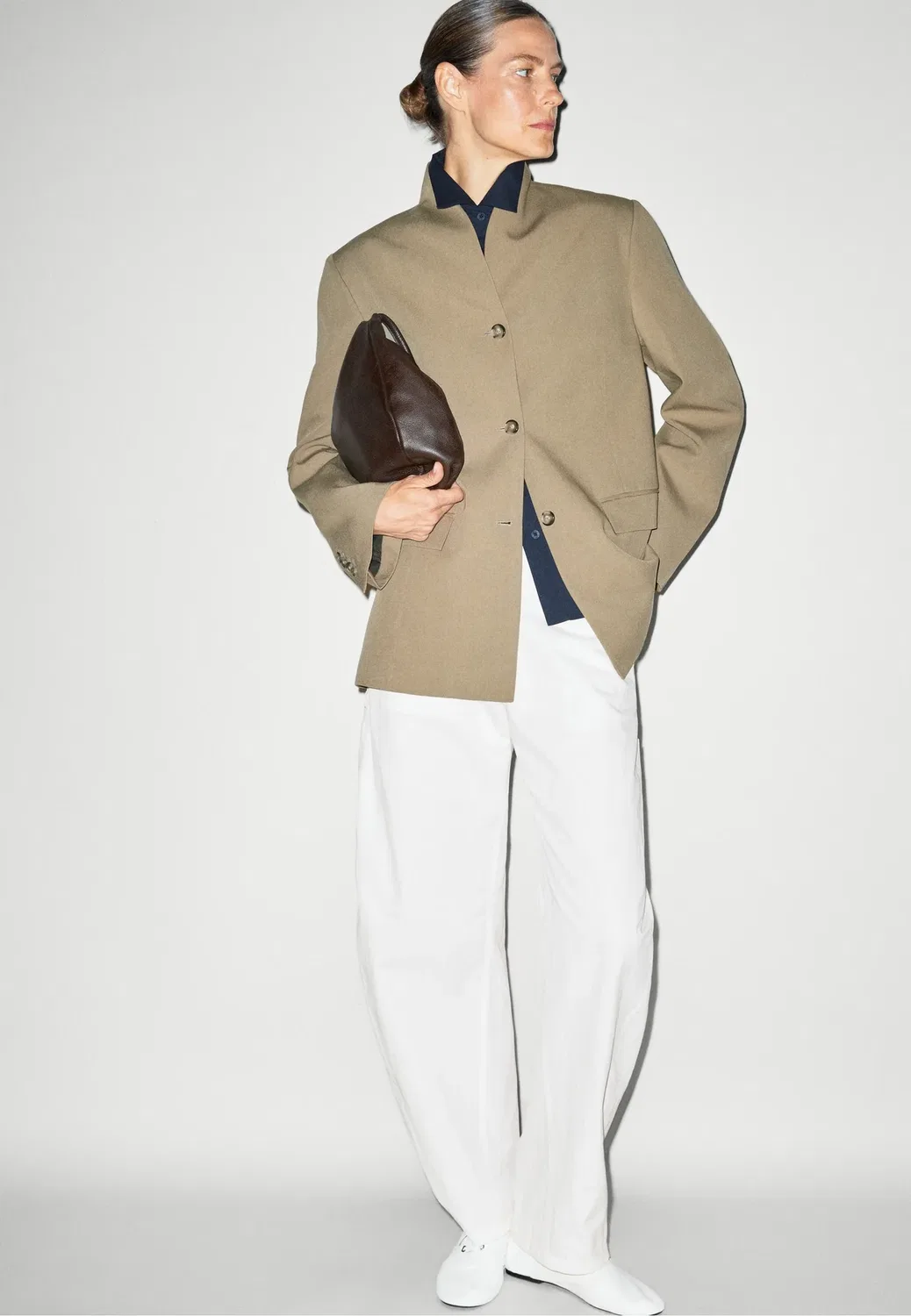 Блейзер Massimo Dutti, Mottled Brown — фото 2