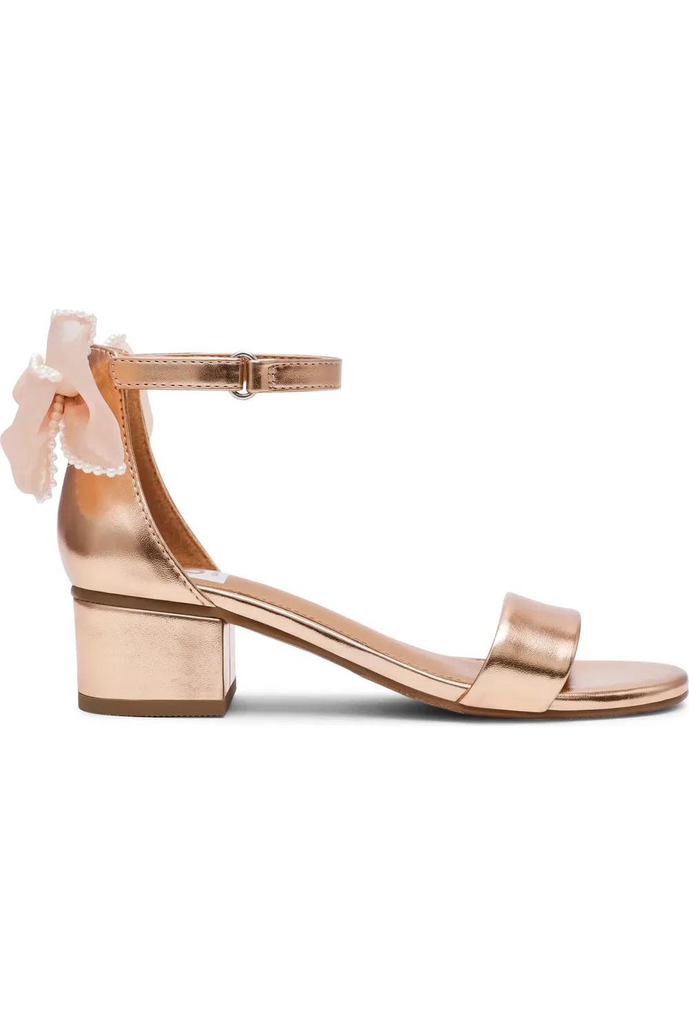 Детские сандалии на каблуке с бантом Greese DV by Dolce Vita, Rose Gold — фото 3