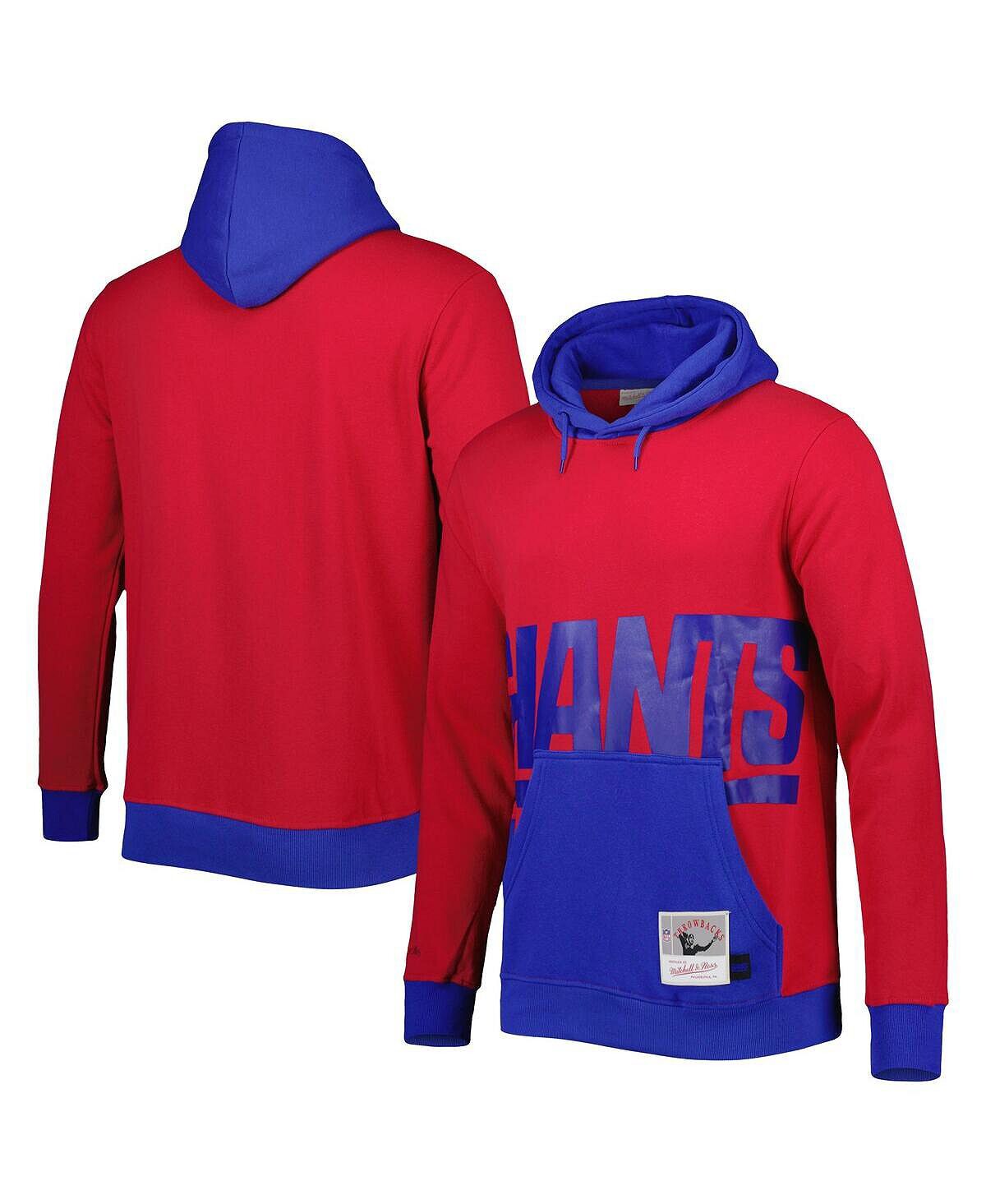 

Мужская красная толстовка с капюшоном new york giants big face 5.0 pullover Mitchell & Ness, красный