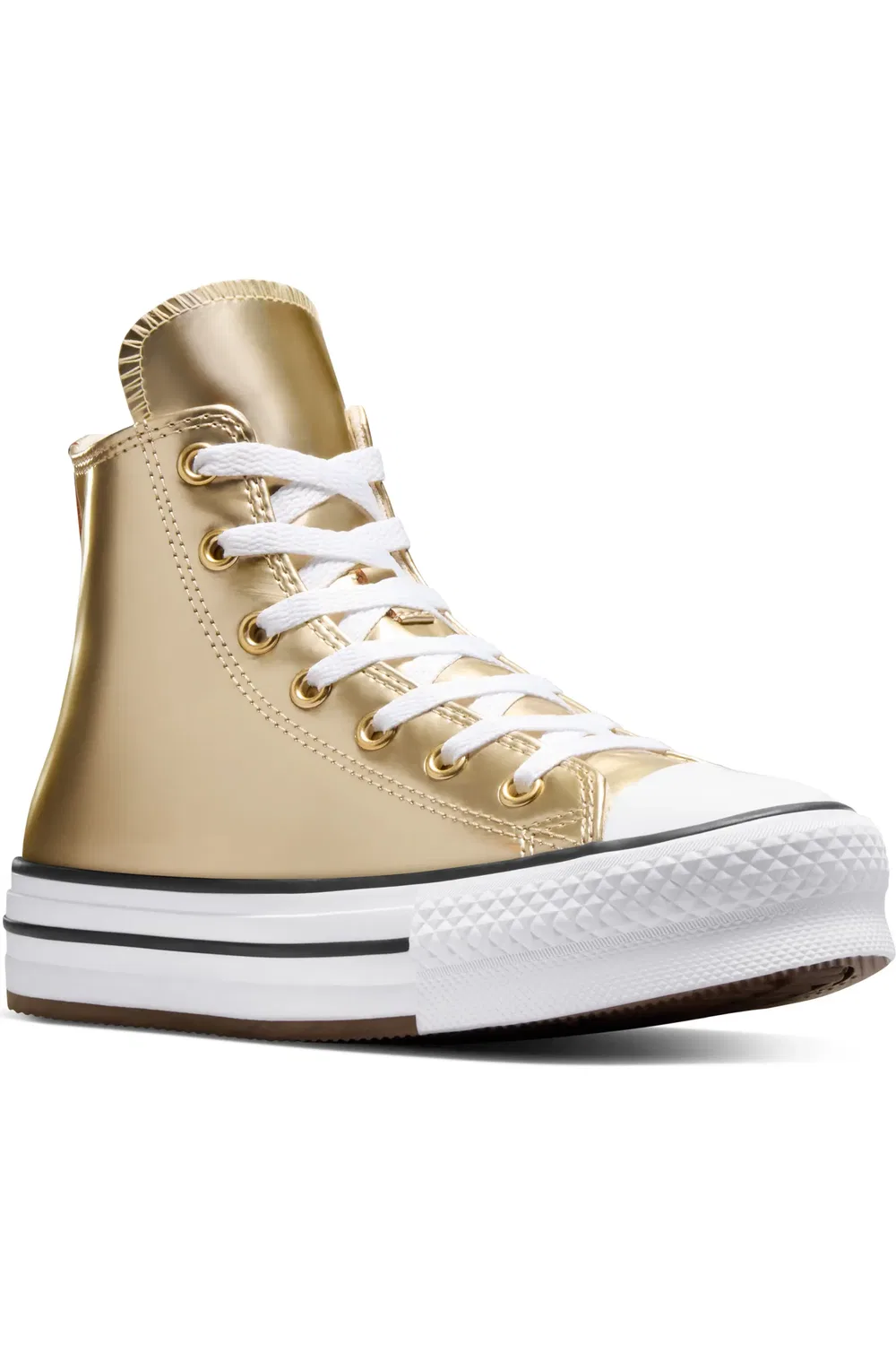 Детские кеды высокие на платформе Chuck Taylor All Star Lift Converse, Metallic Gold/White/Ivory