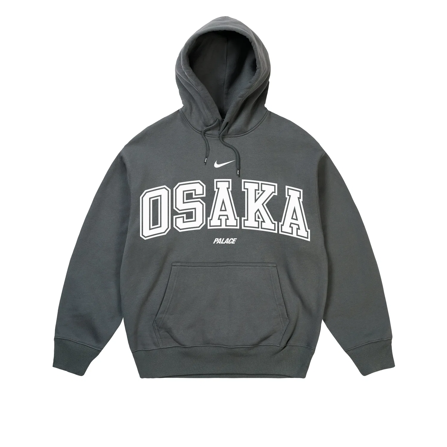 Детская толстовка с капюшоном Nike SS26 SHOP HOOD OSAKA GREY, PALACE, Серый