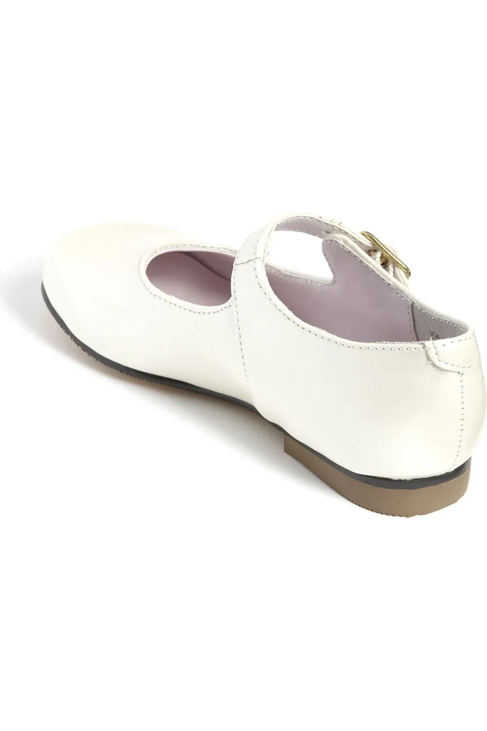 Детские туфли мэри джейн с круглым носком Bonnett Nina, Bone Pearlized Nappa — фото 2