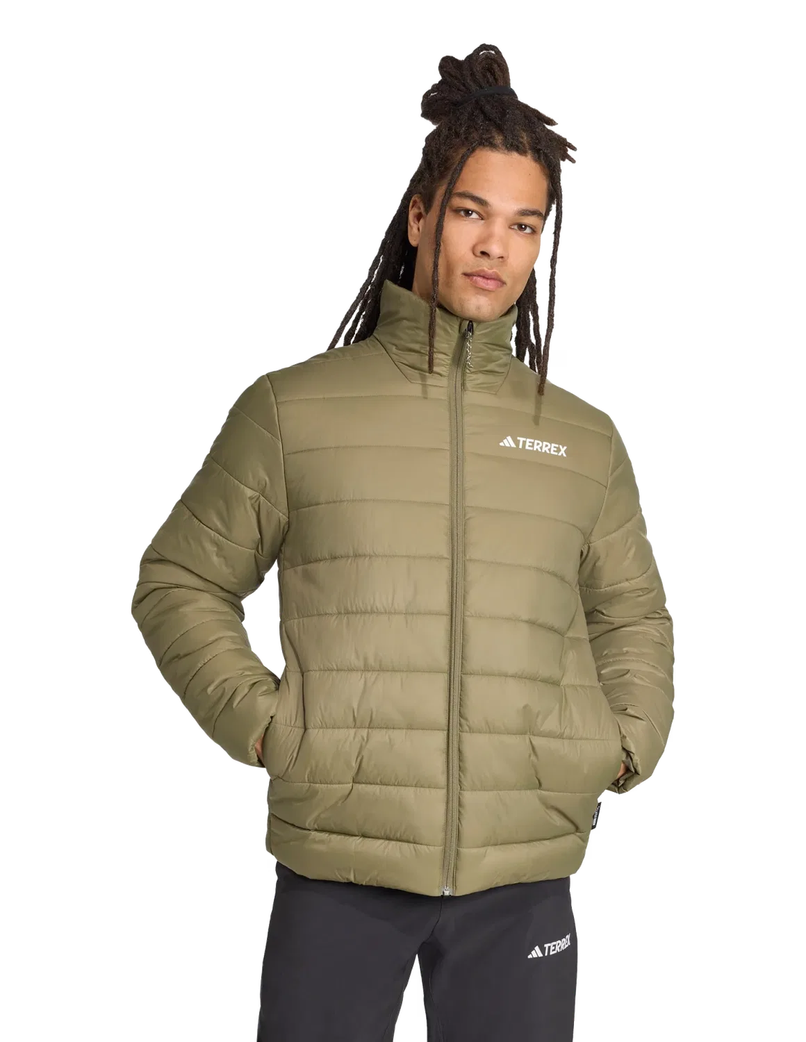 Мужская утепленная куртка с изоляцией Adidas Terrex Multi Essentials, зеленый — фото 2