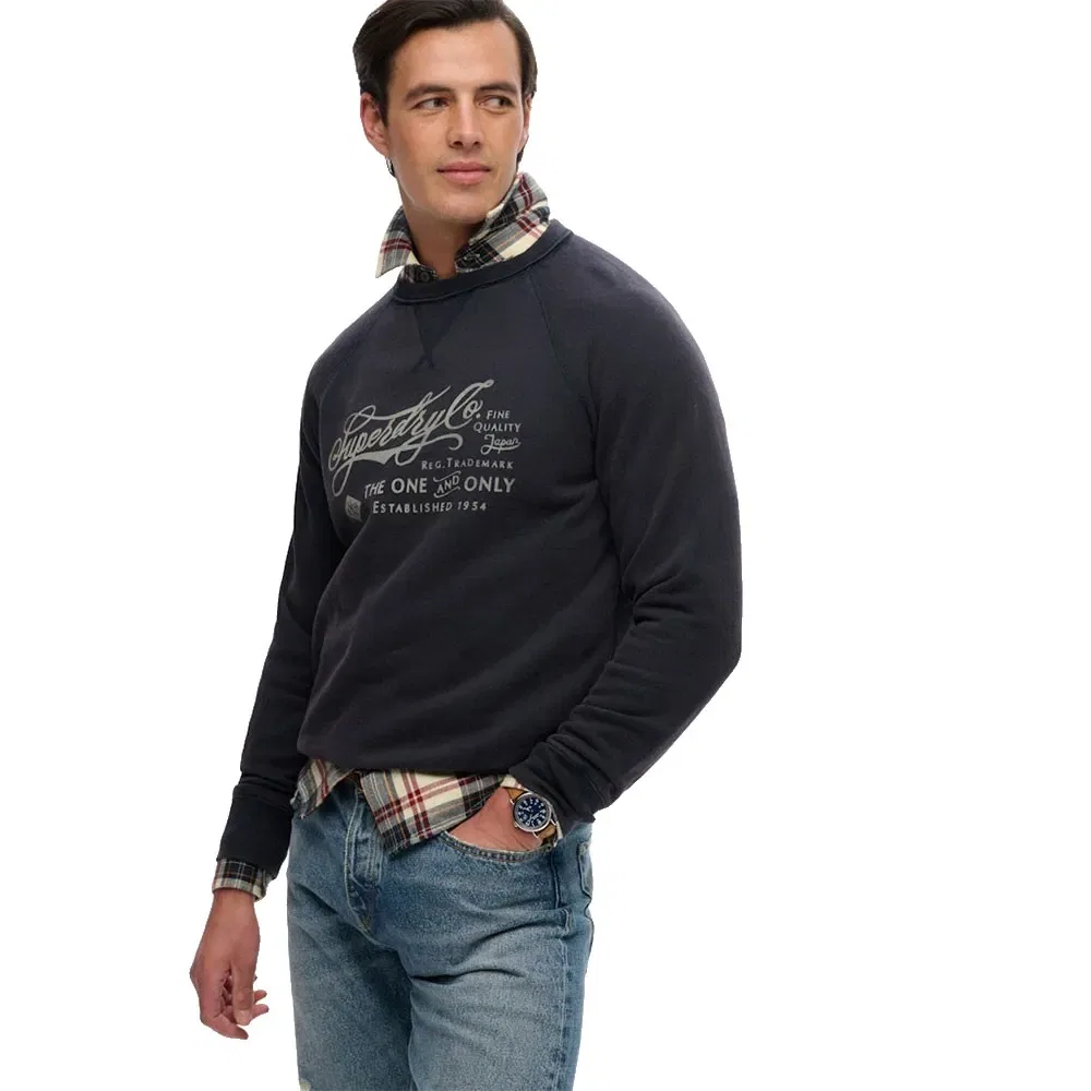 Свитшот Vintage Print Superdry, черный — фото 4