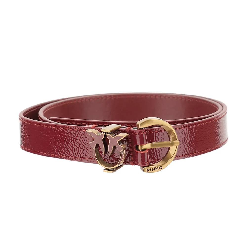 

Ремень Pinko Leather With Logo Love Birds, бордовый