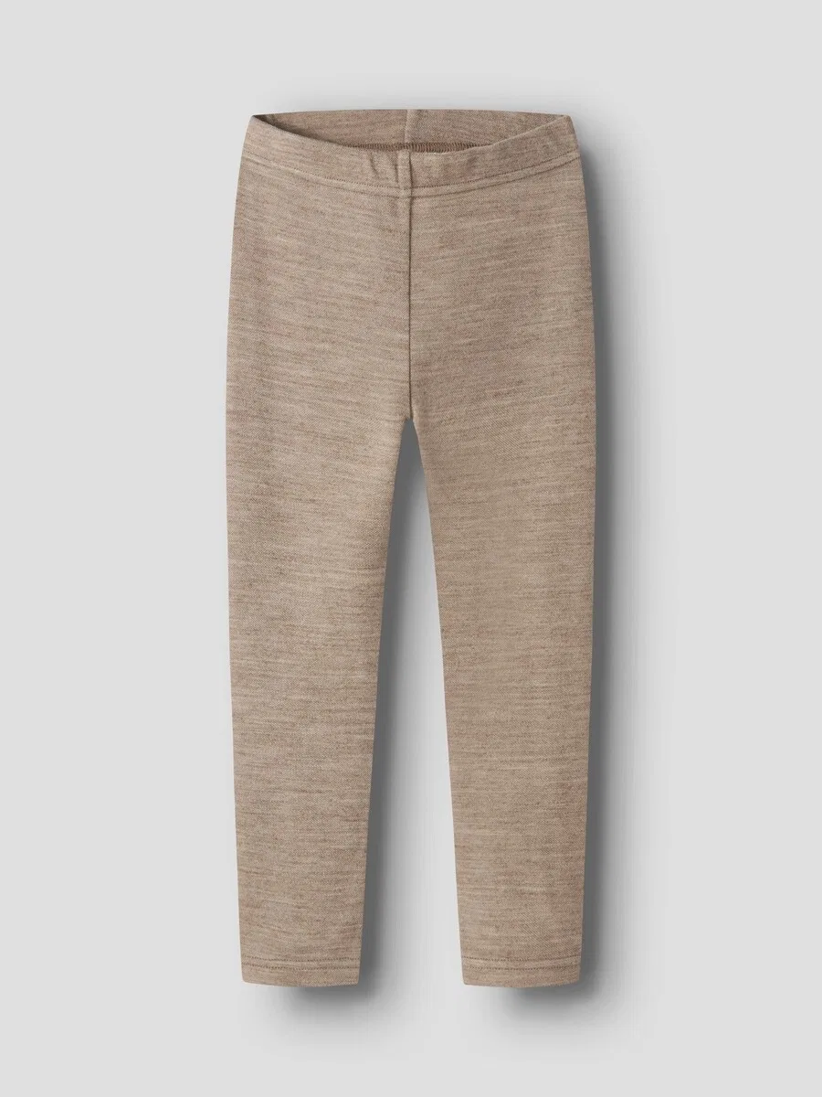 Леггинсы Lil'Atelier Slim fit темно-бежевого цвета — фото 4