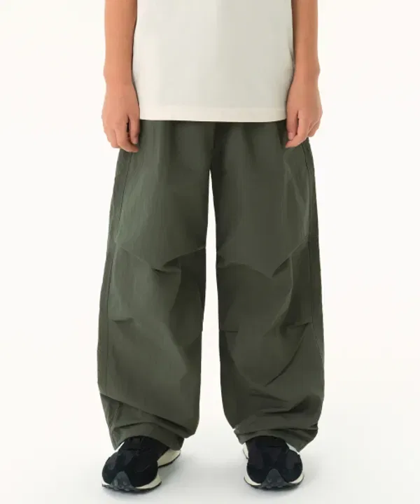 Джоггеры на резинке из нейлона, Musinsa Standard Kids, sage green