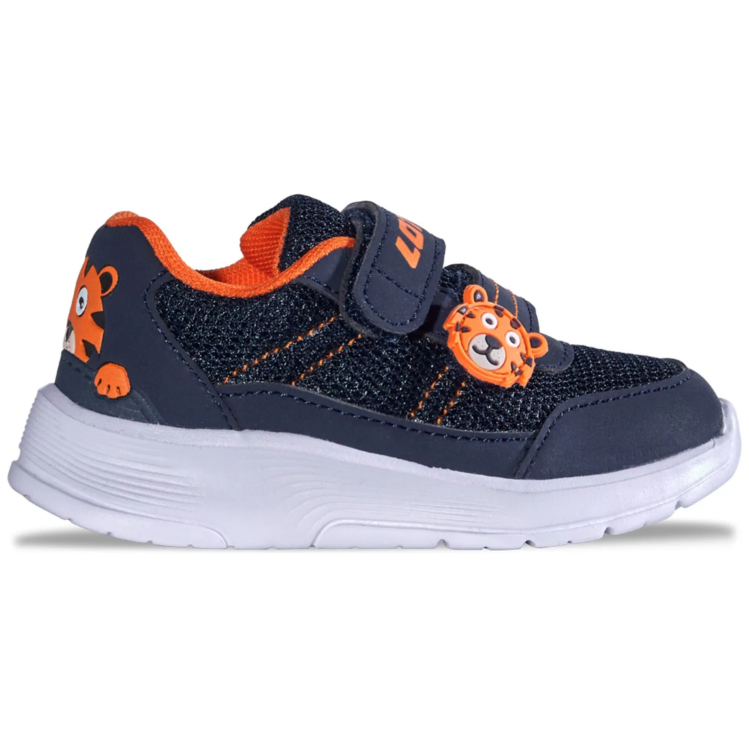 Детские кроссовки с животными Lotto, Navy-Orange