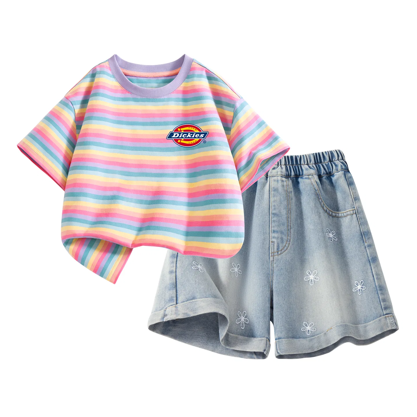 Детские шорты джинсовые с вышивкой сердца Dickies, Denim Blue — фото 3