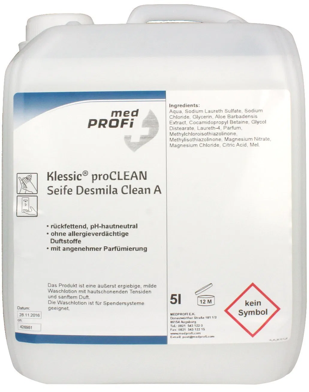Жидкое мыло ProClean, KLESSIC, 5 л