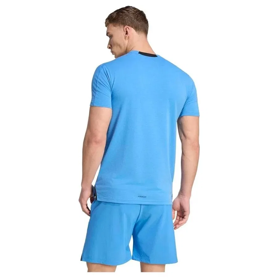 Футболка спортивная с принтом D4T Tee adidas, Синий — фото 3