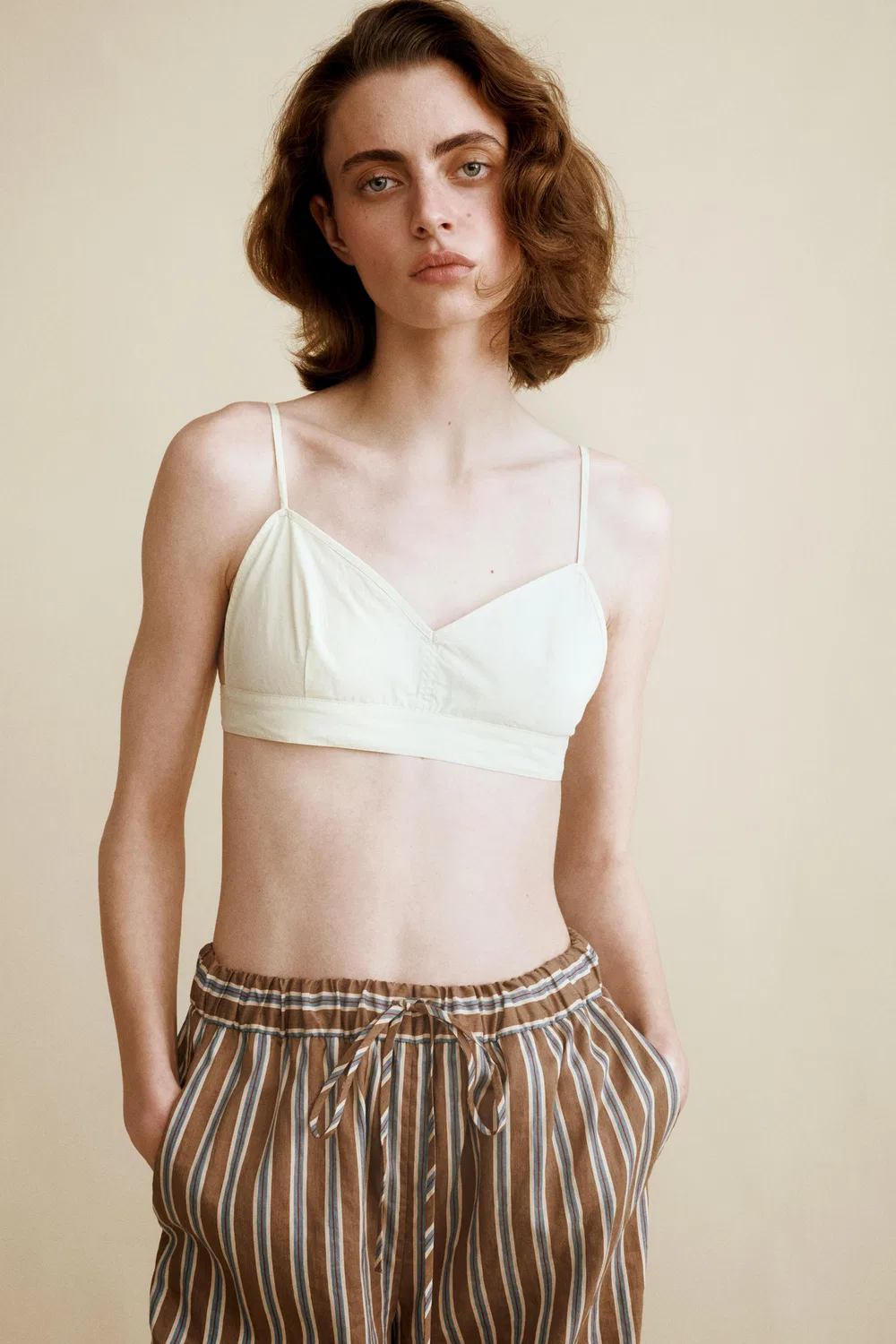 Топ поплин, созданный в сотрудничестве Caramel London и Zara, Light Yellow