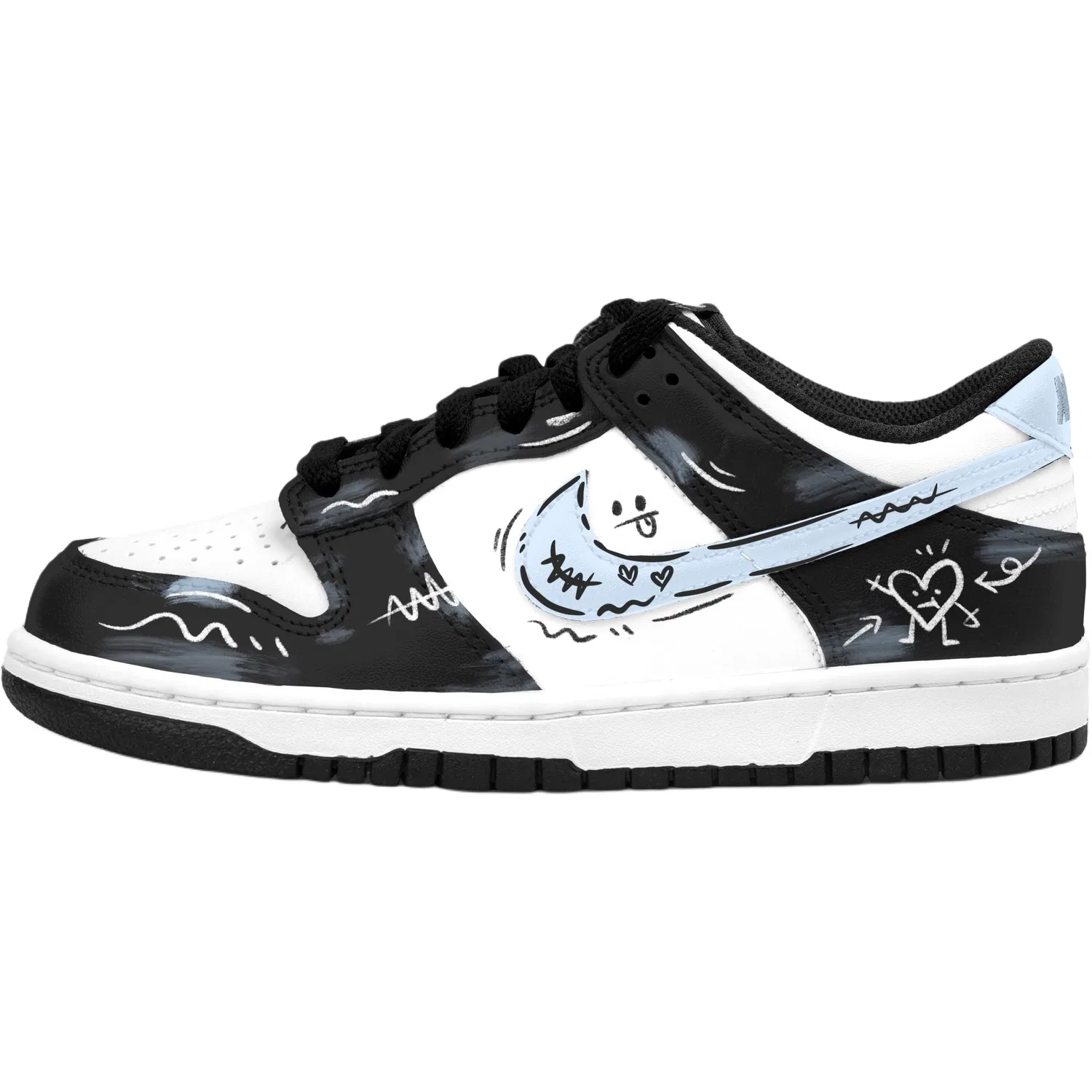 Детские кроссовки для скейтбординга Black Blue Nike