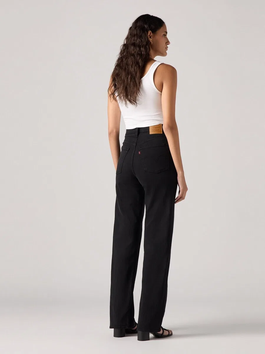 Джинсы LEVI'S Regular 'Ribcage Full Length' черного цвета — фото 4