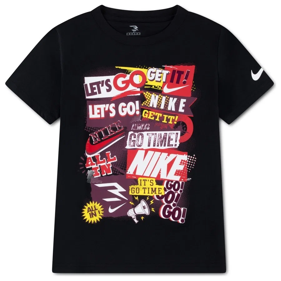 Детская футболка с длинным рукавом RWB Collage Tee Nike, Черный