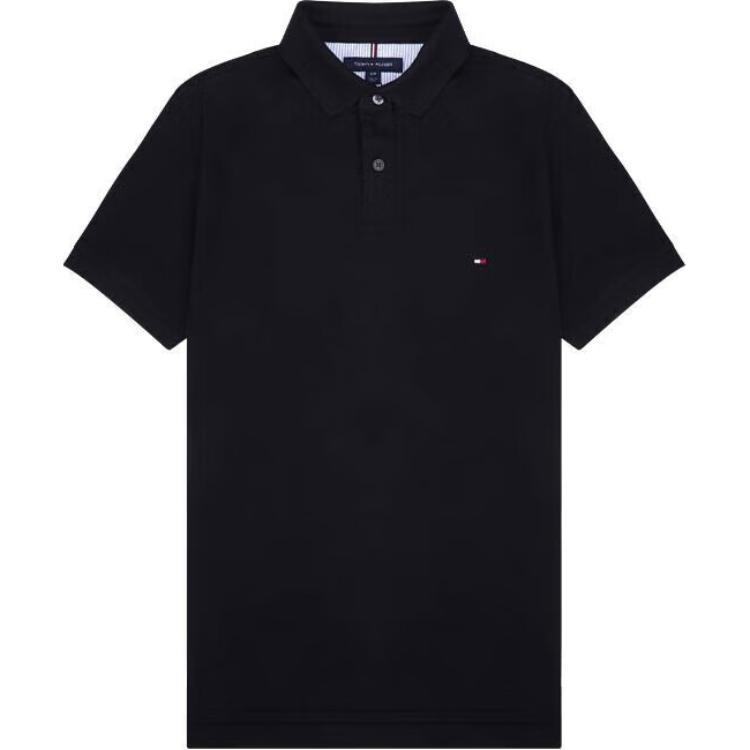 

Tommy Hilfiger Мужская черная поло, Черный, Tommy Hilfiger Мужская черная поло