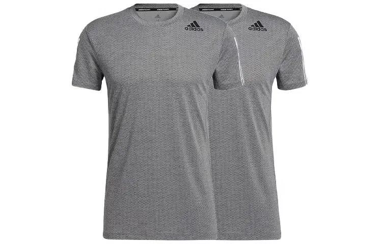 Футболка тренировочная с коротким рукавом Hrdy 3s Adidas, серая — фото 2