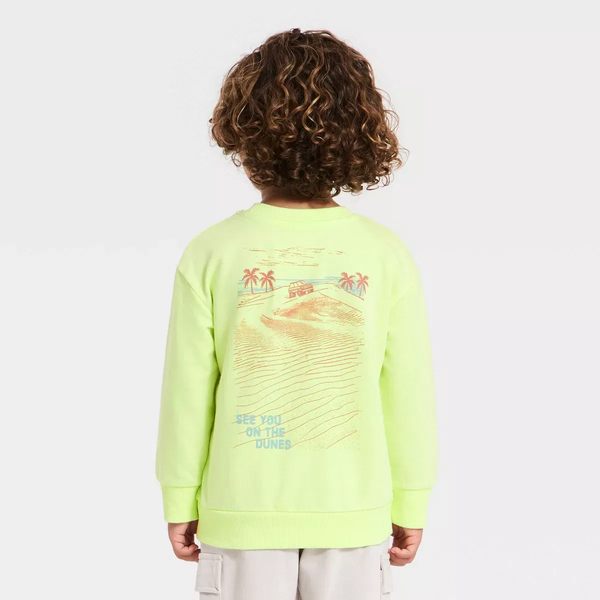 Детский свитшот с длинным рукавом INFANT/TODDLER BOY, Lemon Yellow — фото 3