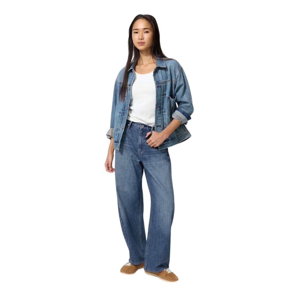 Джинсы Uniqlo Baggy Curve Unisex, 67 синий — фото 2