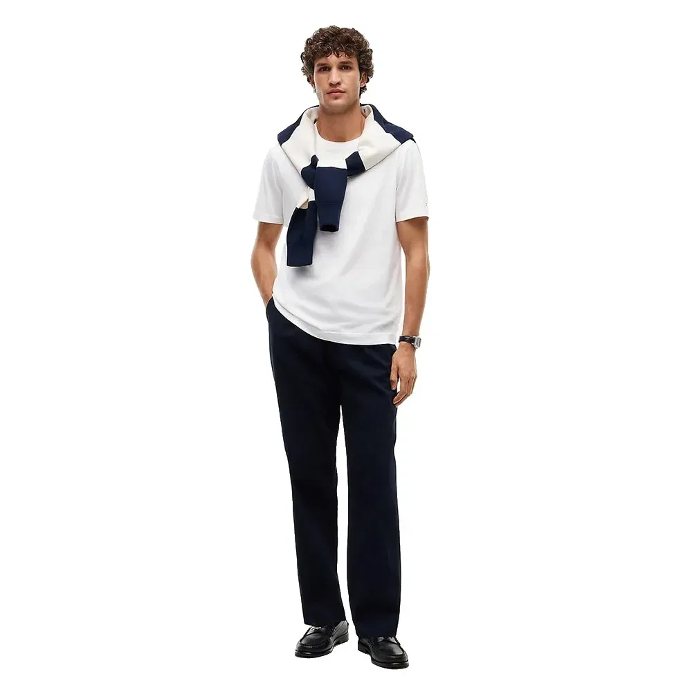 Мужская футболка с коротким рукавом из мерсеризованного хлопка Tommy hilfiger New York, White — фото 4