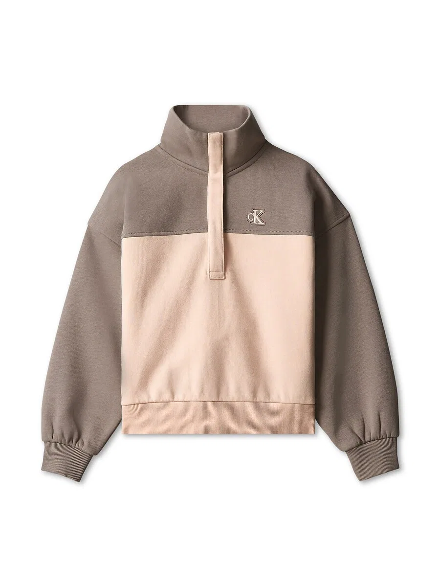 Толстовка Calvin Klein Jeans Regular телесного цвета — фото 3