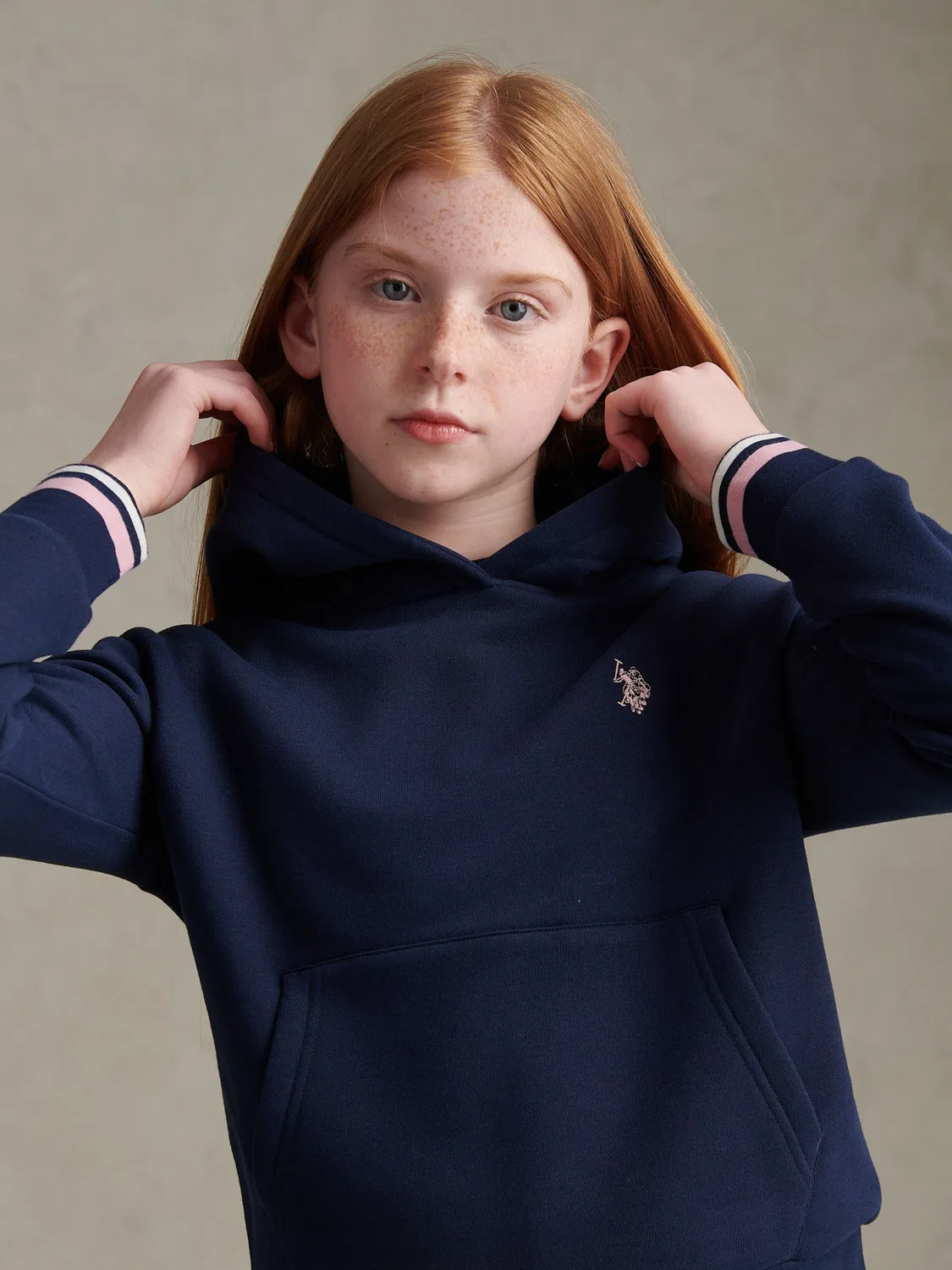 Худи, свободный крой U.S. Polo Assn., синий — фото 2