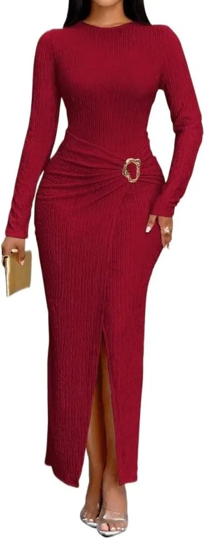 Женское элегантное платье с запахом Bodycon, Red