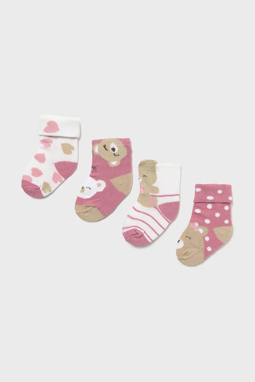 

Носки для новорожденных, 4 шт. в упаковке Mayoral Newborn, розовый