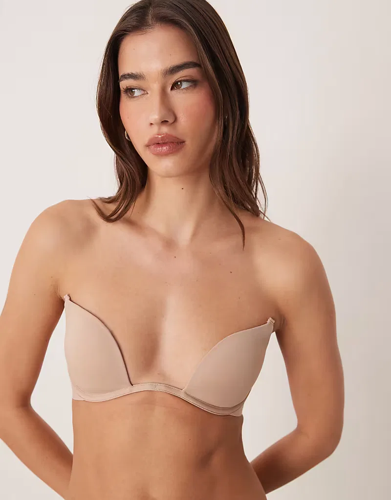 Бюстгальтер Calvin Klein Perfect Fit с глубоким вырезом, бежевый — фото 3