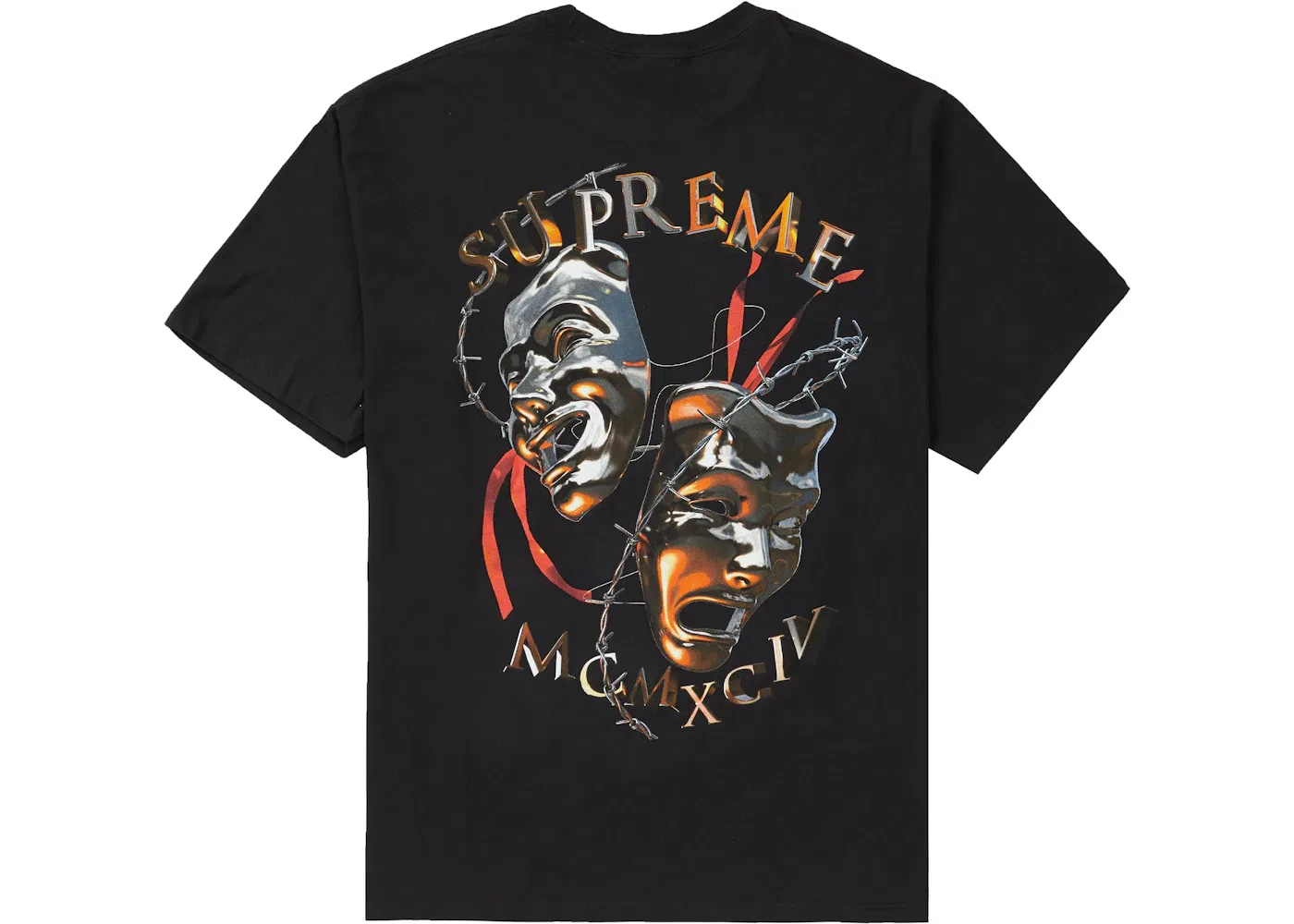 Мужская футболка с принтом Laugh Now Tee Supreme, Black — фото 2