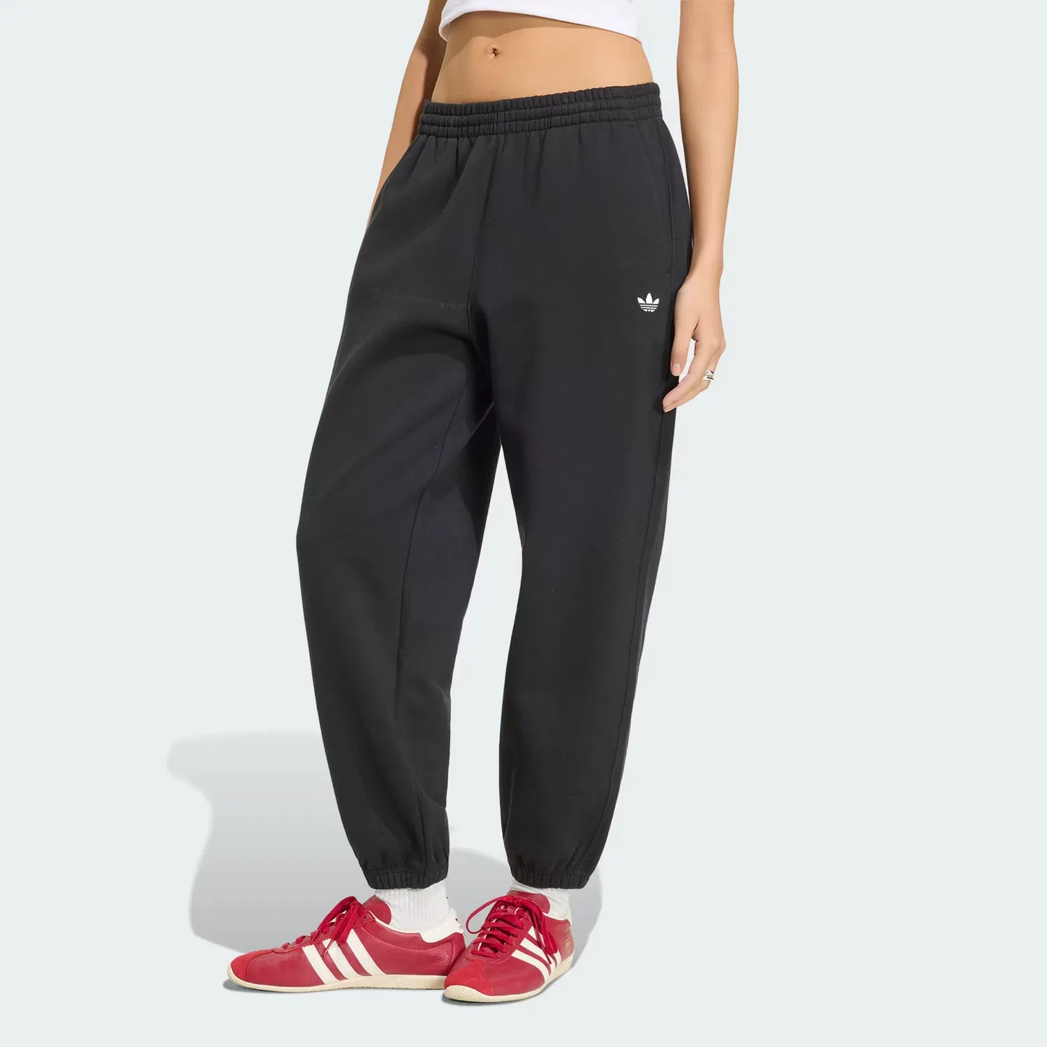 Женские спортивные брюки свободного кроя из флиса Essentials Loose Fleece Joggers Adidas Originals, черный