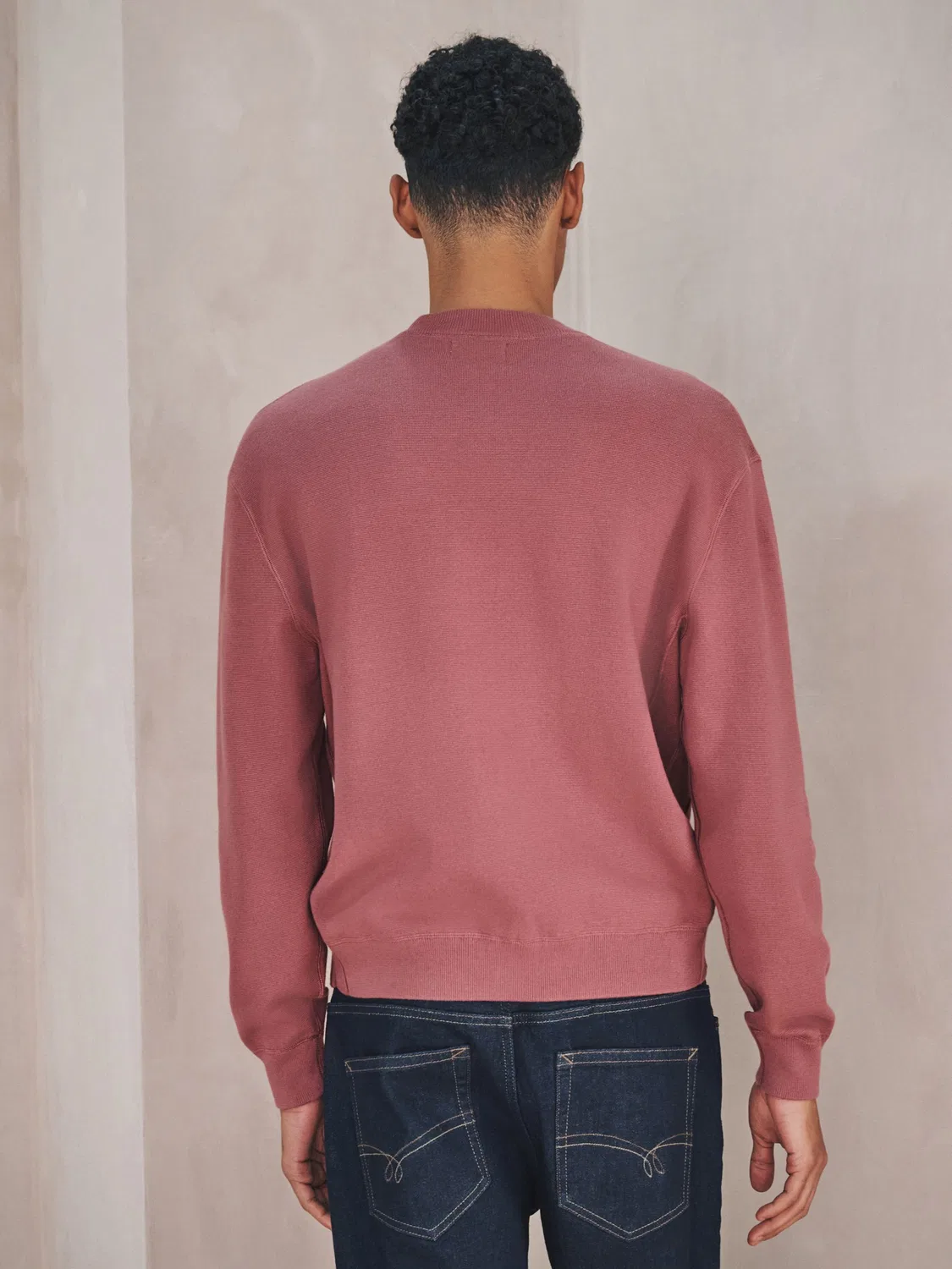 Свитшот хлопковый свободного кроя, N. Premium Next, Damson Pink — фото 3