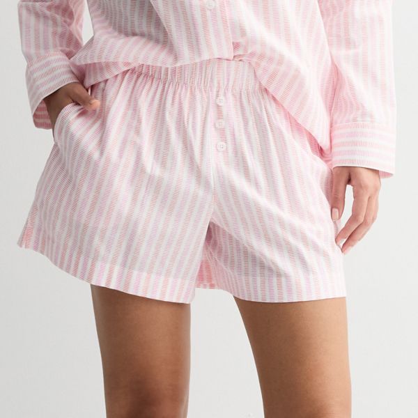 

Женские плетеные шорты для сна Sonoma Goods For Life, цвет pink stripe