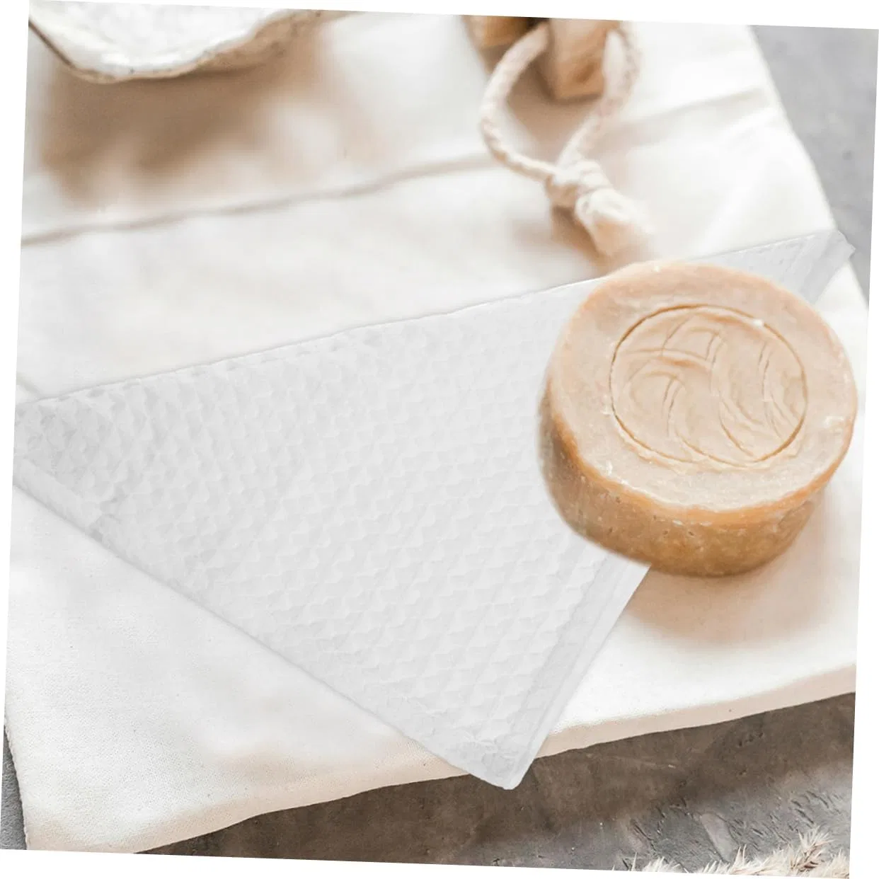 Салфетки для снятия макияжа Cotton, Healeved, 2 шт, 35x35 см, Белый — фото 2