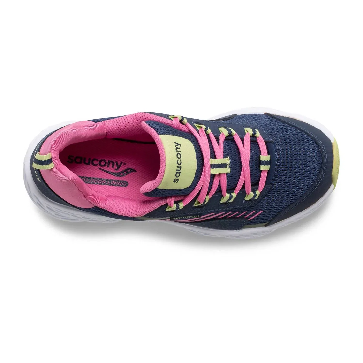 Детские кроссовки для девочек с шнуровкой Wind Sneakers SAUCONY, Shield Navy/Pink — фото 4