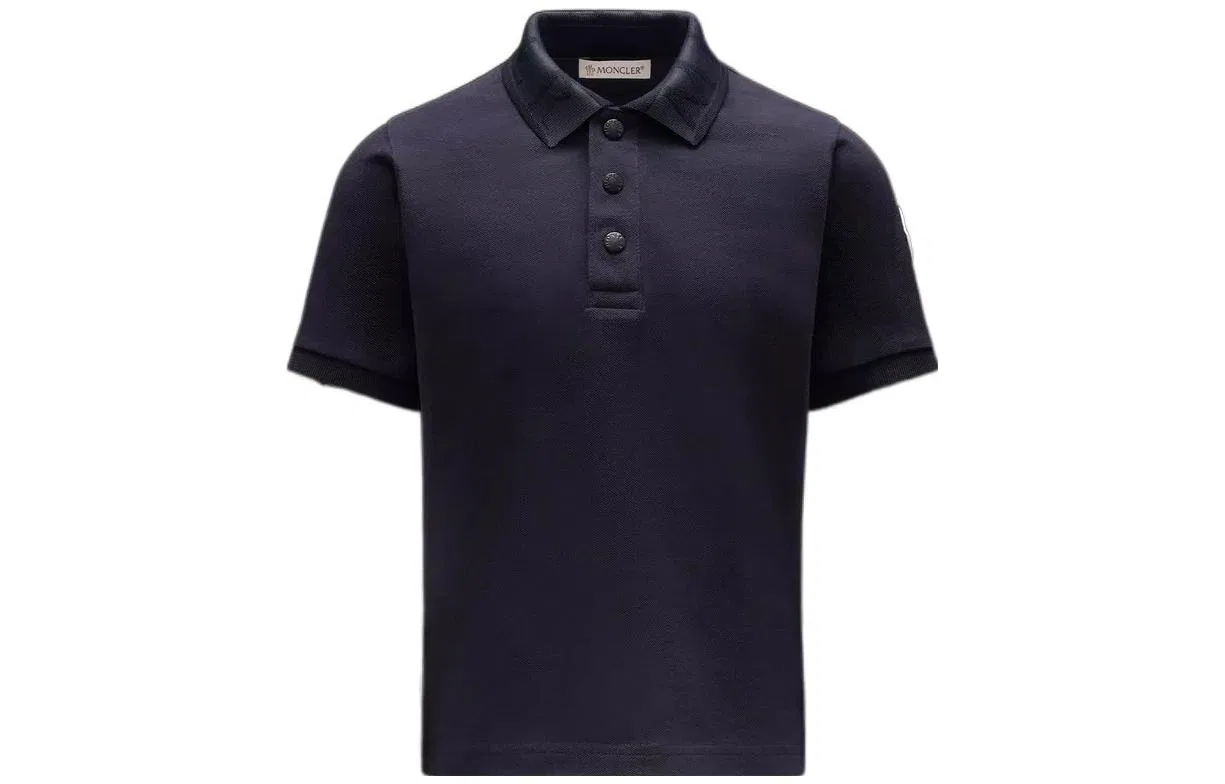 Детская футболка с воротником Moncler, Blue