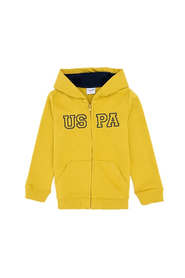 Детская кофта с капюшоном на молнии U.S. Polo Assn., Dark Yellow