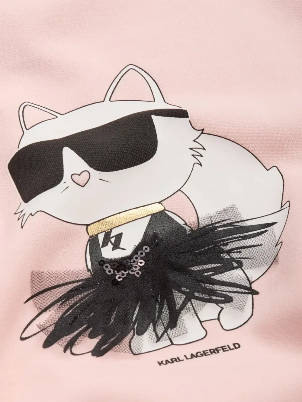Толстовка Ikonik Choupette Karl Lagerfeld Kids, розовый — фото 3