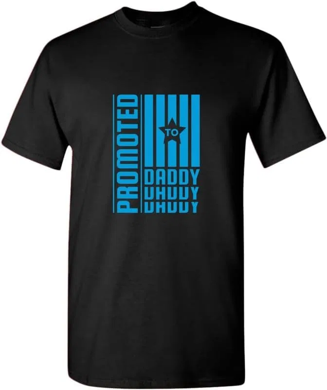 Футболка унисекс с принтом Promoted To Daddy, Black
