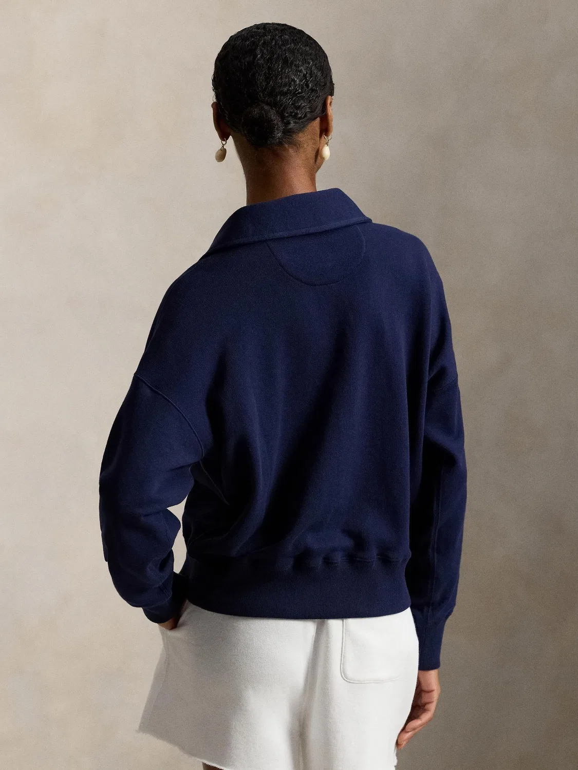 Свитшот с полузастежкой-молнией Polo Ralph Lauren, синий — фото 2
