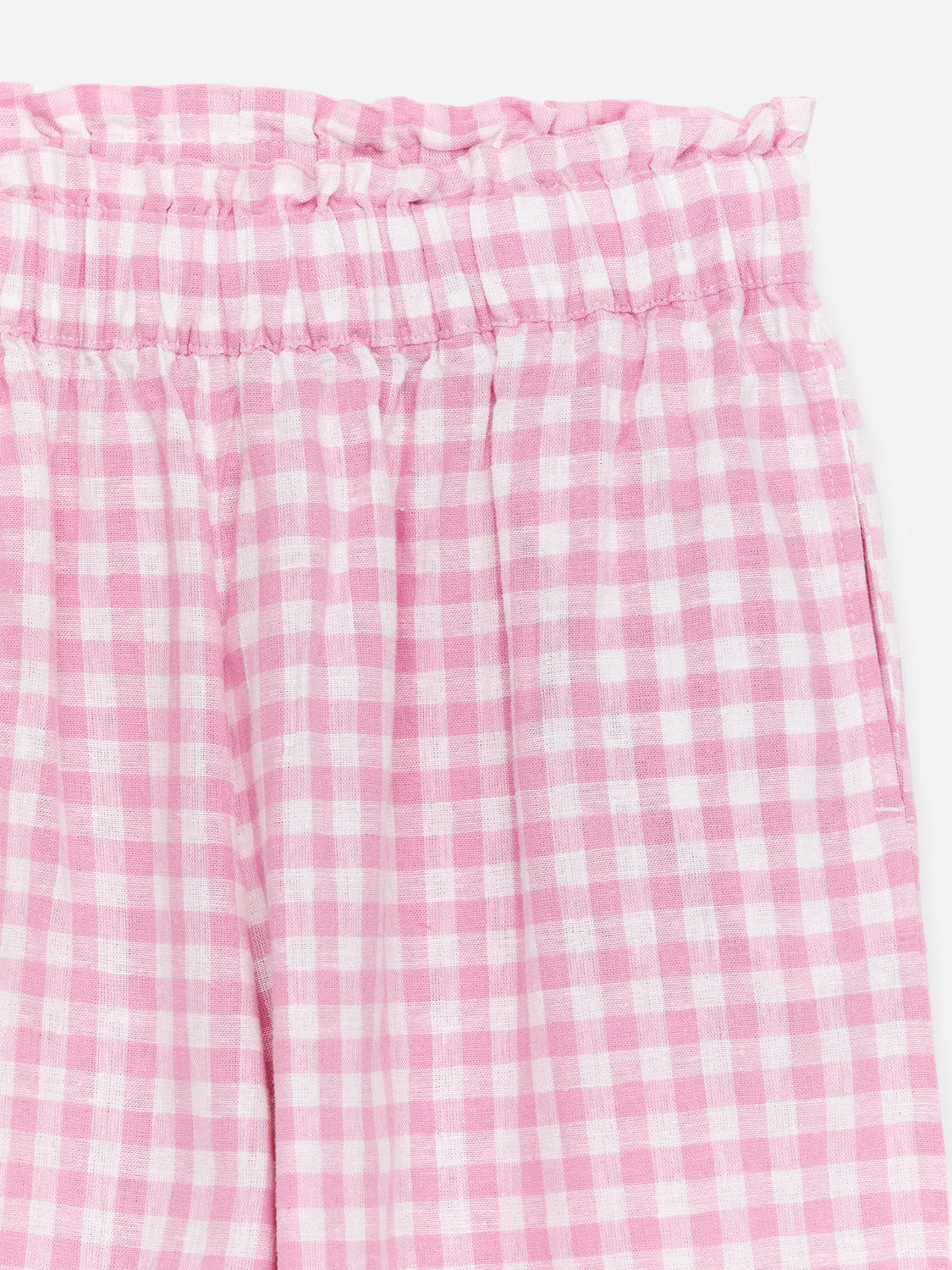 Свободные брюки из хлопка и льна Arket, Rosa/Weiß — фото 3