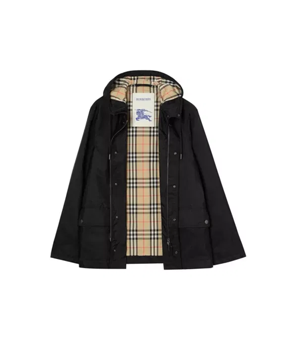Мужская куртка-ветровка с капюшоном Nylon Pembrey Hooded Jacket Burberry, черный — фото 4