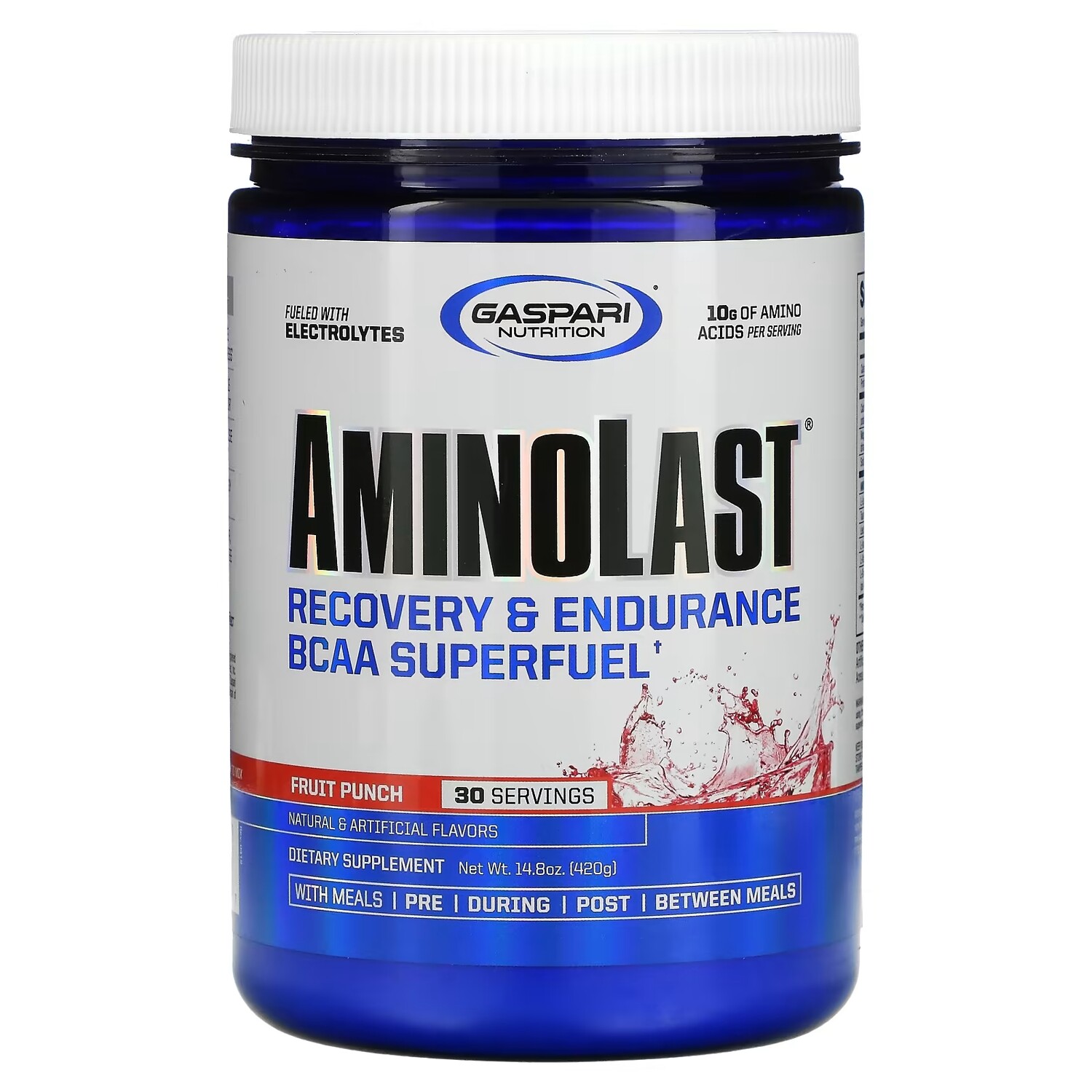 

БАД для Восстановления и Выносливости Gaspari Nutrition Aminolast BCAA, фруктовый пунш