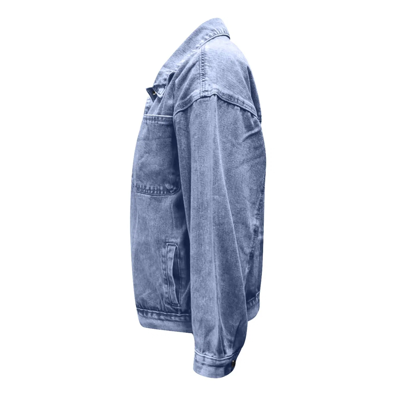Женская джинсовая куртка с принтом, модель Giacche in denim elasticizzato, BU1 — фото 3