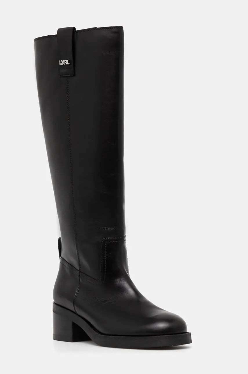 Кожаные сапоги Karl Lagerfeld BROOKLYN, черный