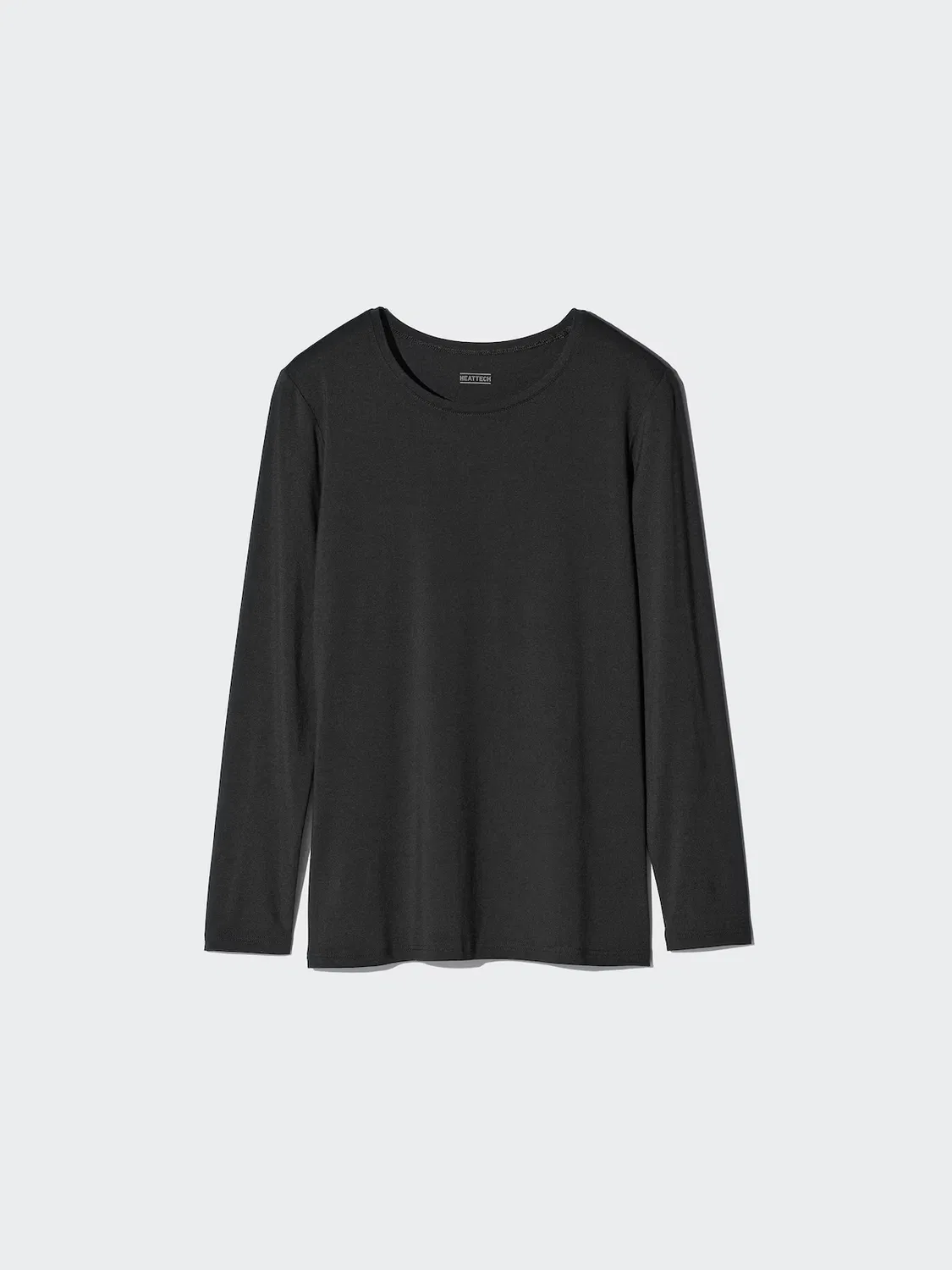 Футболка Uniqlo Heattech, с длинным рукавом, светло-серый — фото 2