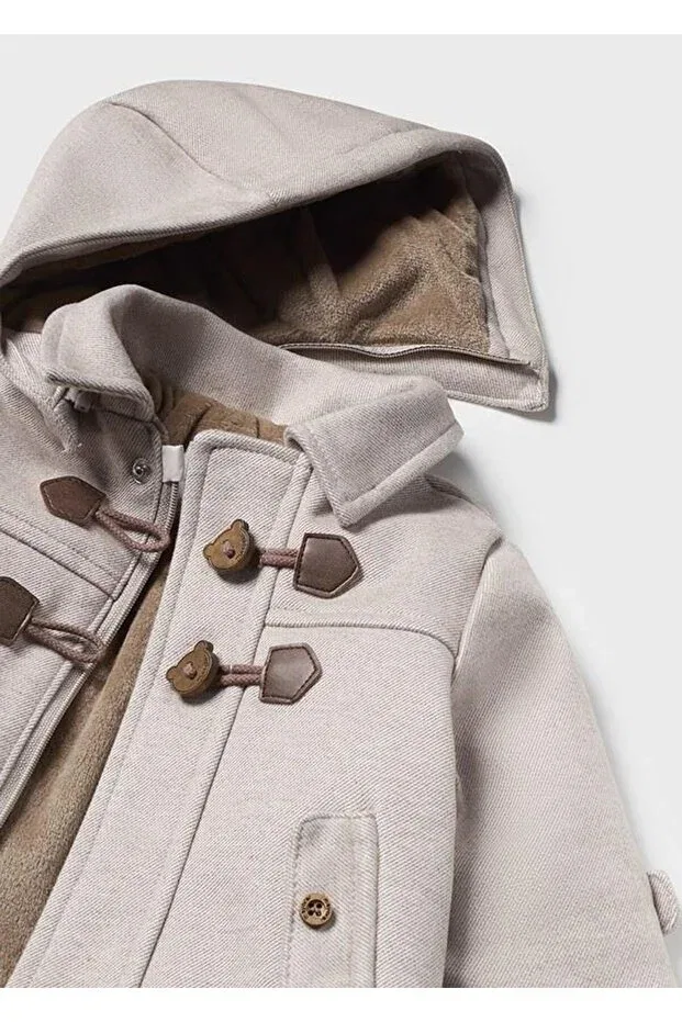Детское пальто для девочек с капюшоном Nuez kids coat Mayoral, Walnut — фото 2