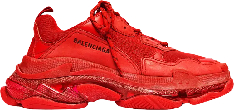 

Кроссовки Balenciaga Triple S Clear Sole Sneaker Red 2019, красный