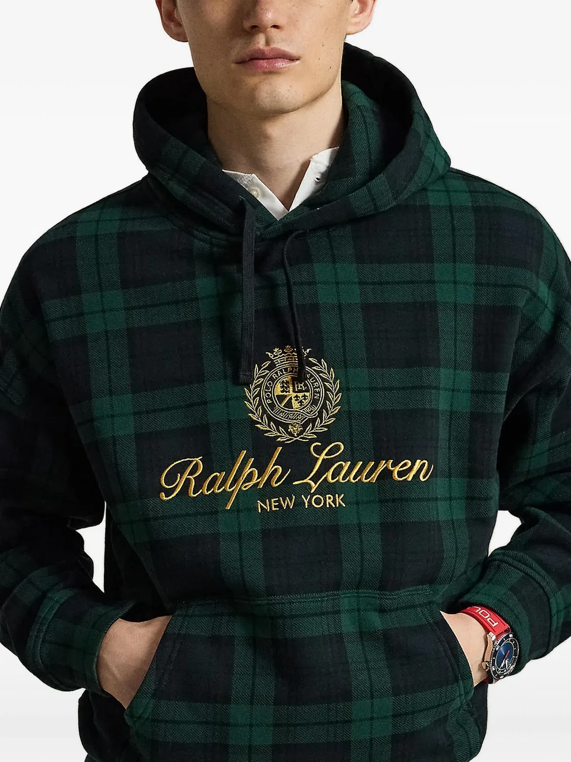 Худи с принтом Polo Ralph Lauren, зеленый — фото 2